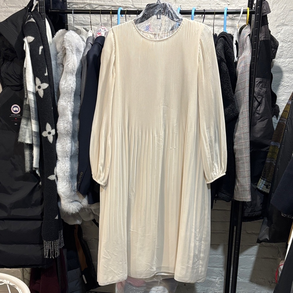 Wilfred Cream Long Sleeve Dress